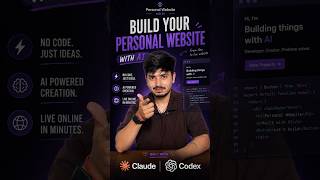 I Built My Personal Website Using AI 🤯 (Claude + Codex) #AI #VibeCoding