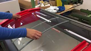 How to install and remove the glass top lids from a Focus Freezer