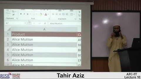 CA AFC 04 IT by Sir Tahir Aziz Lecture # 09 (MS Excel)