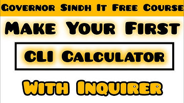 Develop a CLI-Calculator Using Inquirer | Typescript Learning | Governor