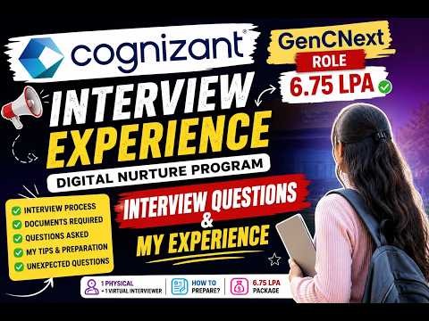 Cognizant Interview Experience | GenC Next Role | Interview Questions