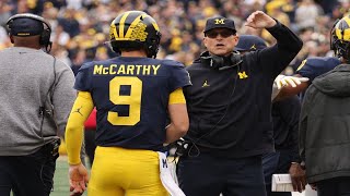 Jim Harbaugh CALLS JJ McCarthy The Best Quarterback In College Football