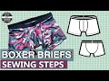 BOXER Briefs for Men DIY - Sewing Steps / PDF Patterns Boutique Sew Along