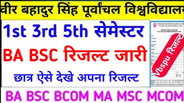 Vbspu Result 2025|Vbspu Ba Result 2025|Vbspu Result 2025 Kaise Dekhe|Vbspu Result 2025 Not Showing