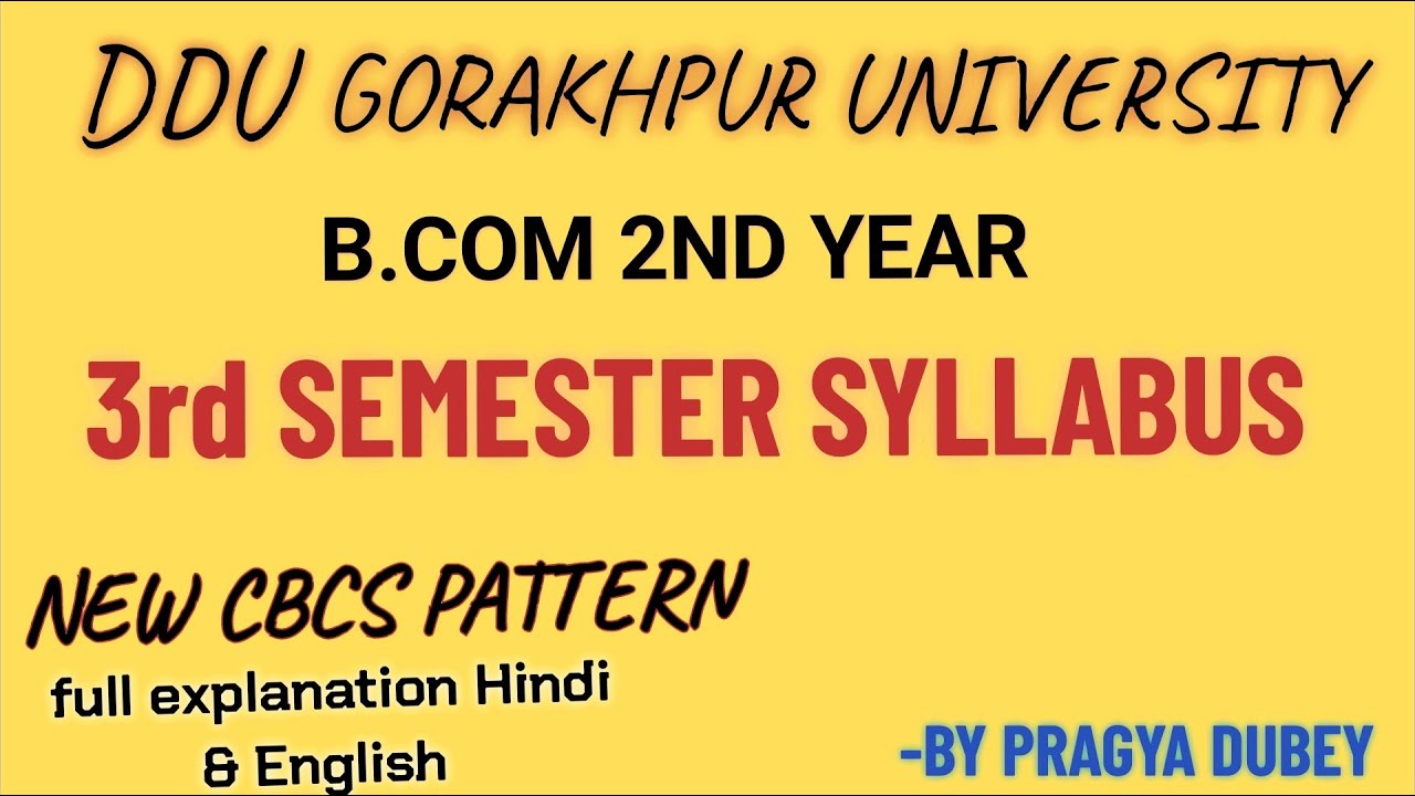 DDU B.COM 3RD SEMESTER SYLLABUS