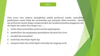 Jawaban Tes Formatif Modul 1 KB 2 Padagogik ' PPG Daring Peran Teknologi dan Media di Abad 21 '