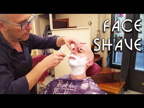 💈 Italian barber - Face Shave - ASMR no talking