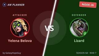 S68 War 7: Yelena Belova vs 26 Lizard