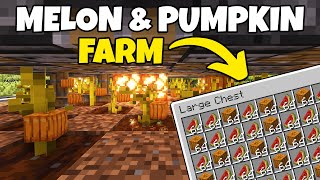 Ultimate Fully Automatic Easy Melon and Pumpkin Farm in Minecraft