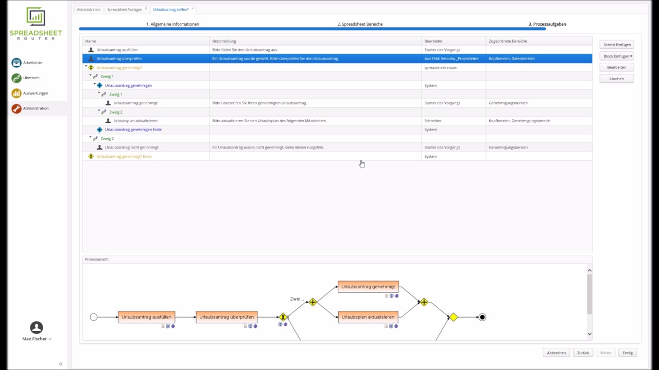 Youtube Video: Spreadsheet Router Tutorial: Bearbeiter aus Spreadsheet auslesen