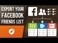 How to Export Your Facebook Friends List, Contacts to Gmail, Excel, Outlook csv, vcard, vcf for Mac