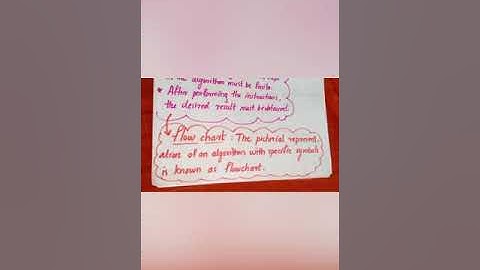 ALGORITHMS AND FLOWCHART|| PART 1