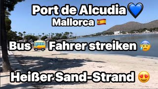 Port de Alcudia 💙 Strand stark verbessert 🔝Top Urlaubsort 🇪🇸 Mallorca 💙 BUS Streik 🚌 😰 neue Bars 🥂