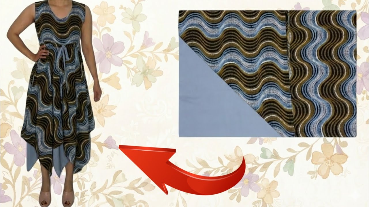 Простой мастер-класс по пошиву летнего платья! Простая выкройка для начинающих.