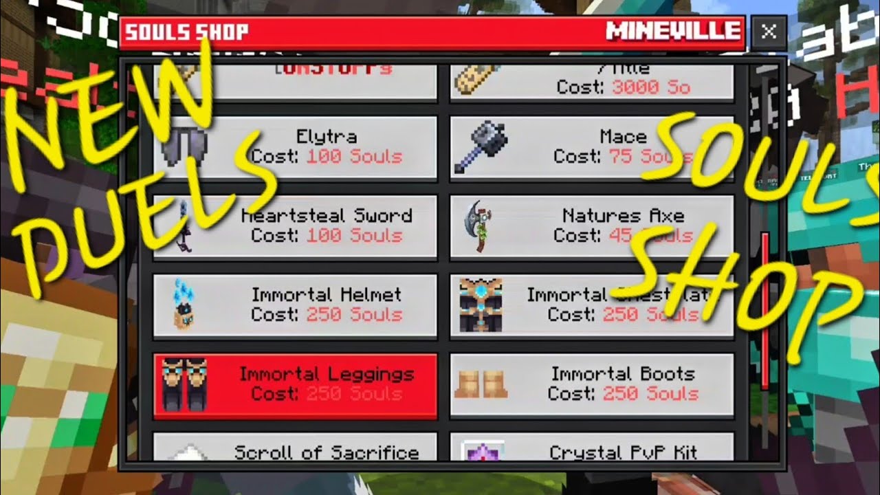 New Duels Souls Shop Mineville LifeSteal 