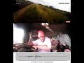 Dozing off driver crashes truck - and continues to sleep. Story in description