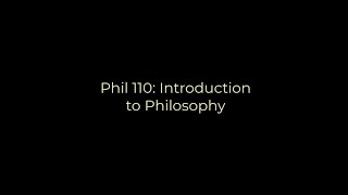 Introduction to Philosophy: Plato's Apology
