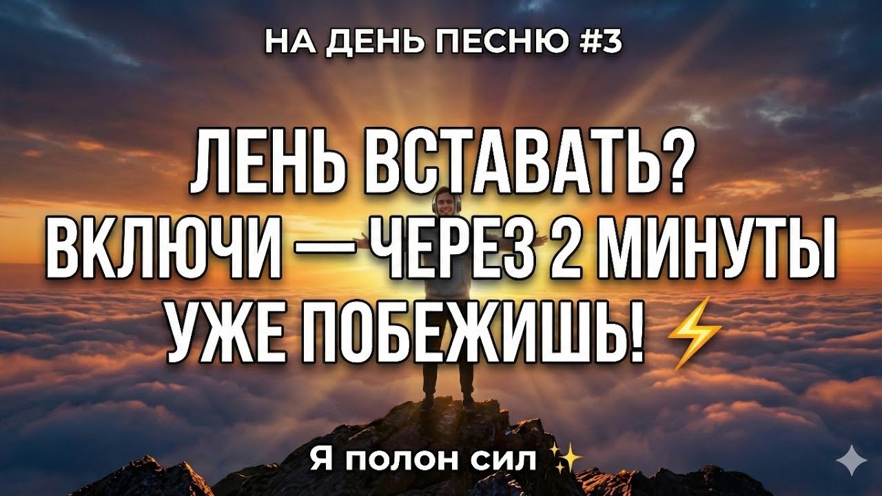 НА ДЕНЬ ПЕСНЮ #3 | Позитивная песня-аффирмация для утра | Я полон сил
