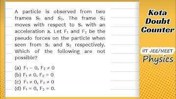 HCV: A particle is observed from two frames S1 and S2. The frame S2 moves with respect to S1 with an