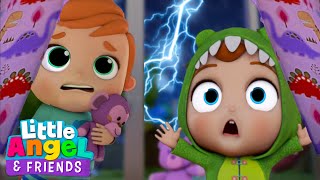 Storms Are Scary! | Weather Song | Little Angel And Friends Kid Songs