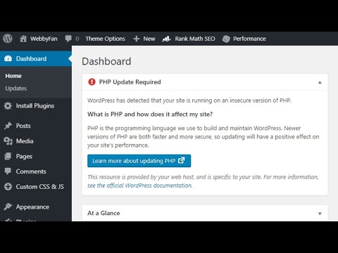 How to Fix Your Site is running on an outdated version of PHP