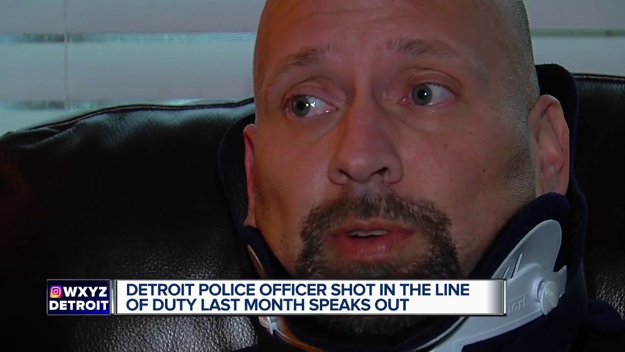 Detroit police officer shot in the line of duty speaks out - YouTube