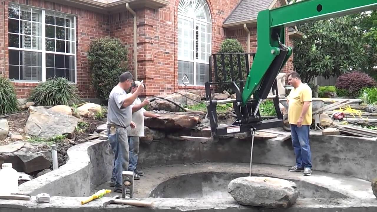 How to Build a Concrete Koi Pond - YouTube