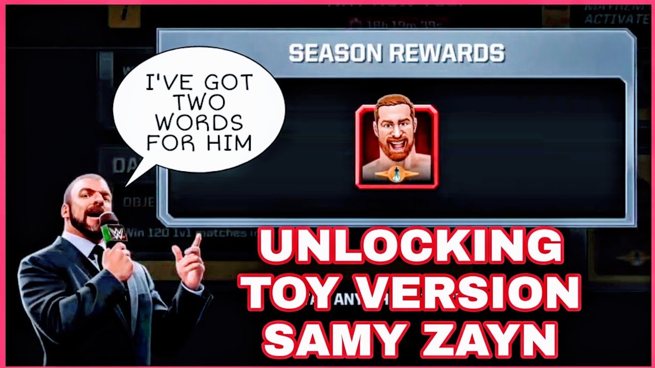 WWE MAYHEM | UNLOCKING TOY VERSION OF SAMI ZAYN - YouTube