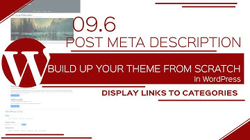 Display links to the Categories-WordPress Tutorial for Beginners