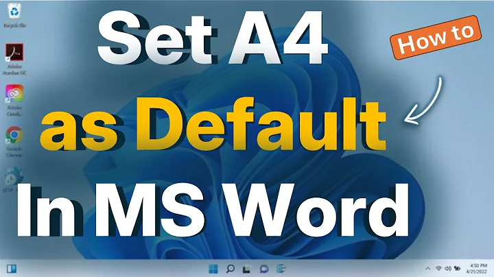 How To Set The Default Paper Size To A4 in Microsoft Word