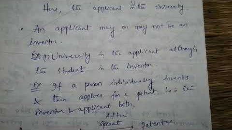 "Inventor, Applicant, Patentee"