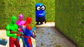 GTA 5: RED SPIDERMAN vs MINION – Epic Funny Ragdolls Battle! EP:13