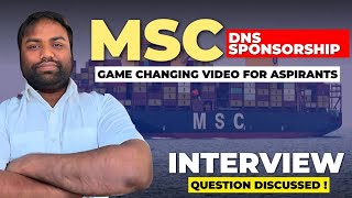 ⚓ MSC DNS Sponsorship Interview Questions Discussed | Complete Guidance for Aspirants 🚢