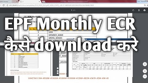 Download ECR Statement and Challan Employer unified Portal || How to Download ECR Statement