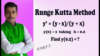 Range Kutta method of fourth order numerical method BEST example(PART-2)