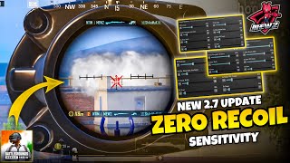 BGMI 2.7 UPDATE ZERO RECOIL SENSITIVITYFOR LASER SPRAYS (BGMI/PUBG) ANDROID/IOS Mew2.