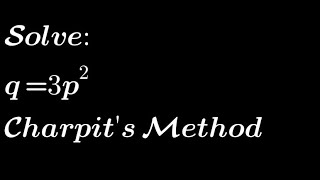 Solve: q= 3p² by charpit's method Net Worth