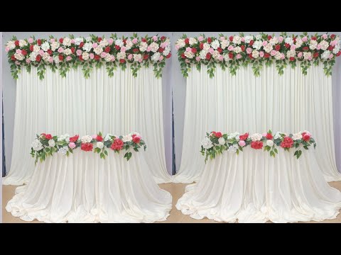 DIY_ Engagement / Wedding Backdrop / Floral backdrop / Tunang / Nikah / kahwin / Pelamin   simple