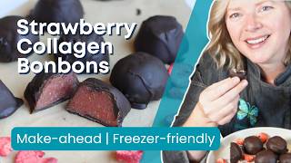 Strawberry Collagen Bonbons (An Easy Make-Ahead Treat)