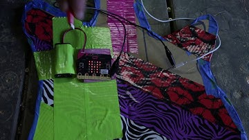 micro:bit guitar - connecting the crocodile clips