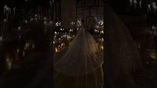 فستان زفاف ملكي فخم 🖤🔥
