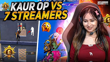 PRO STREAMERS😱V/s 🇮🇳NO.1 Girl Gamer KAUR OP |PURE CONQUEROR LOBBY | BGMI