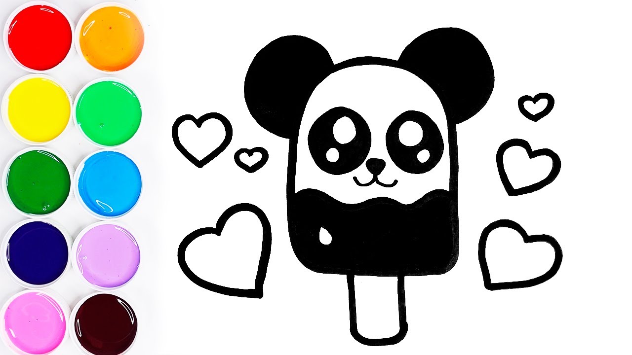 Dibuja y Colorea un Helado Kawaii Panda - Aprende a Dibujar