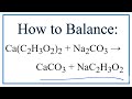 Balancing Chemical Equations with Polyatomic Ions