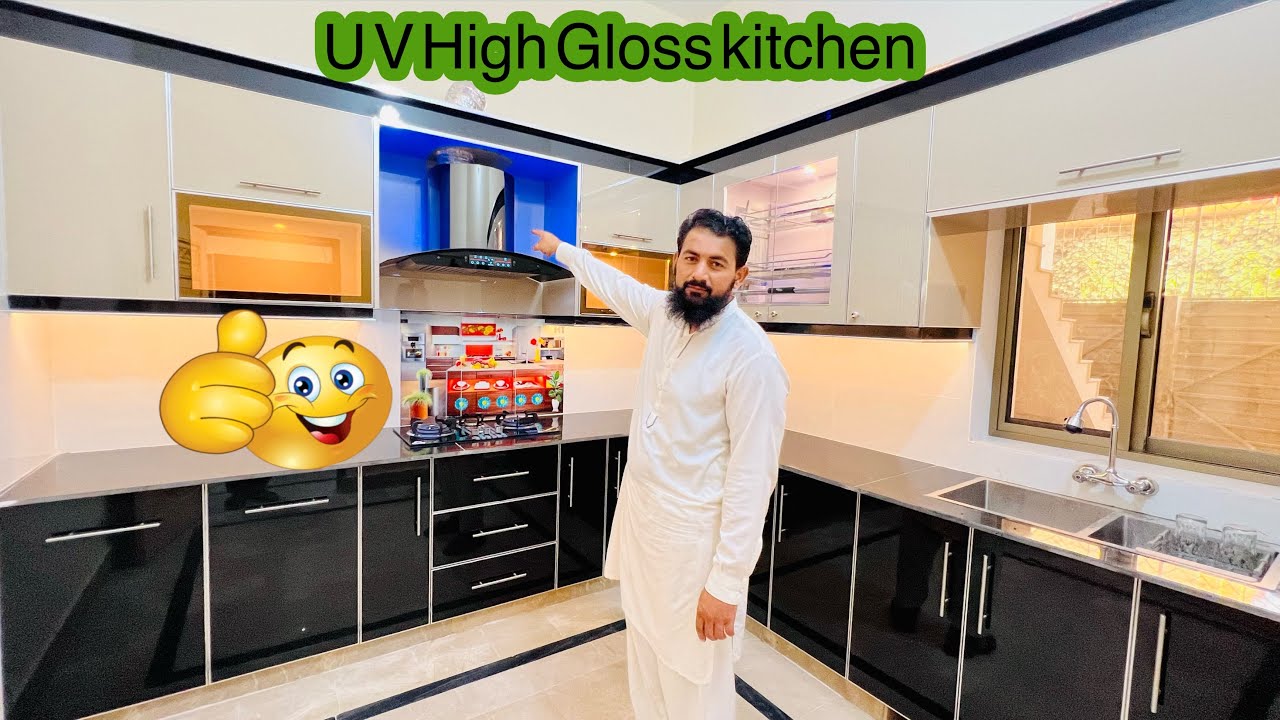 High Gloss Kitchen || Modular Kitchen Design || Muhammad irfan bhatti || how to make uv kitchen