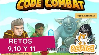 Aprende a programar en Python con CodeCombat . Retos 9, 10 y 11