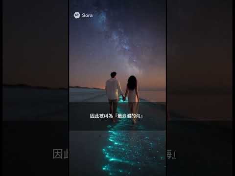 藍眼淚海灘：夜晚會發光的海！#shorts