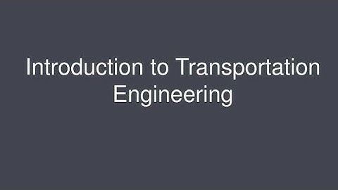 Introduction to transportation engineering presentation