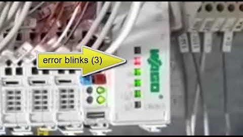Wago I/O modules: 3 blinks error