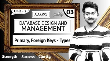 Primary Key in Tamil | Foreign Key in Tamil | Types of Keys in Tamil Database Design and Management